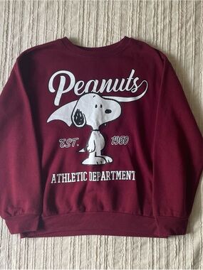 Peanuts Snoopy Burgundy Sweater